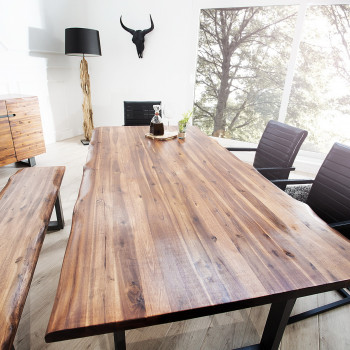 Jedálenský stôl 37503 160x90cm Masív drevo Acacia