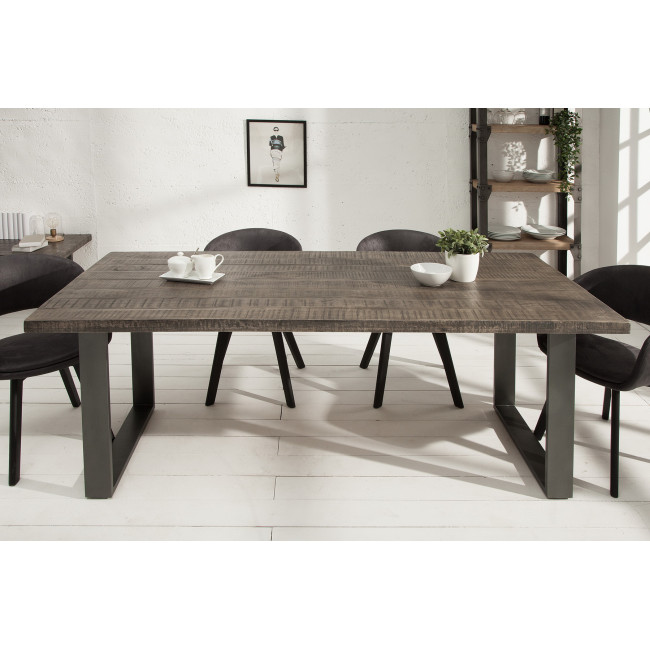 Jedálenský stôl 38655 160x90cm Masív drevo Mango šedé - PRODUKT JE SKLADOM - 2Ks Jedálenský stôl 38655 160x90cm Masív drevo Mango šedé - PRODUKT JE SKLADOM - 2Ks