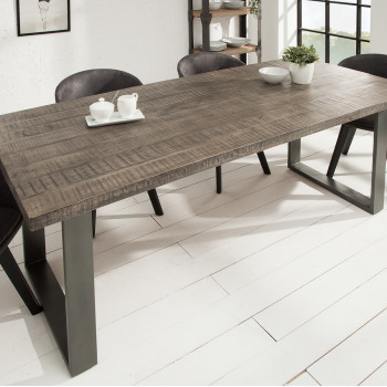 Jedálenský stôl 38657 180x90cm Masív drevo Mango šedé