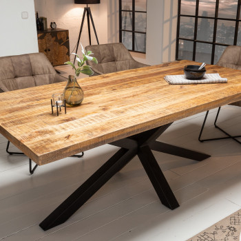 Jedálenský stôl 39443 180x90cm Masív drevo Mango prírodné