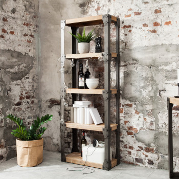 Knižnica/Regál 38037 70cm Drevo Acacia