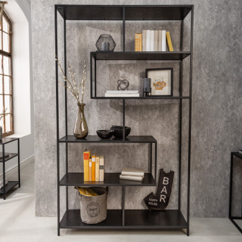 Knižnica/Regál 42023 115cm Slim Line  Čierny jaseň