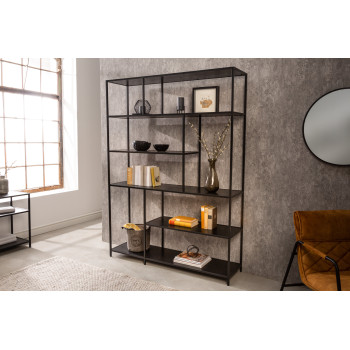 Knižnica/Regál 42025 135cm Slim Line  Čierny jaseň Knižnica/Regál 42025 135cm Slim Line  Čierny jaseň