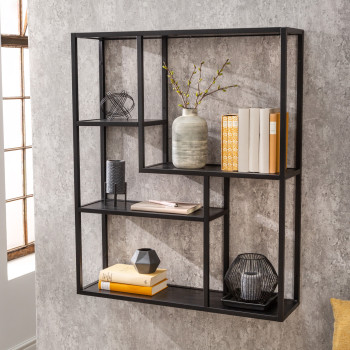 Knižnica/Regál 42029 75cm Slim Line  Čierny jaseň