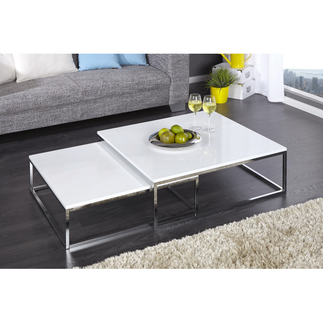Konferenčný stôl 36083 75x75cm 2-Set Biely - PRODUKT JE SKLADOM - 2Ks Konferenčný stôl 36083 75x75cm 2-Set Biely - PRODUKT JE SKLADOM - 2Ks