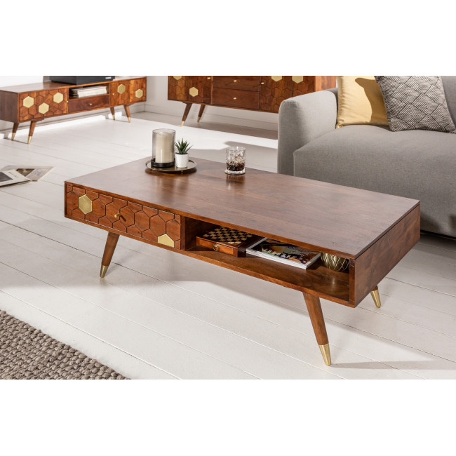 Konferenčný stôl 39948 117x60cm Drevo Acacia Konferenčný stôl 39948 117x60cm Drevo Acacia