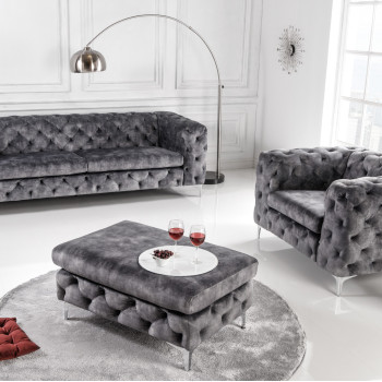 Kreslo 41297 Modern Barock Zamat Šedá