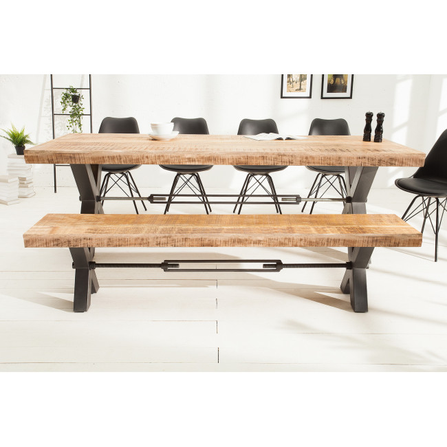 Lavica 37971 200cm Masív drevo Mango prírodná Lavica 37971 200cm Masív drevo Mango prírodná