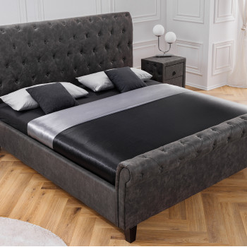 Posteľ 40605 160x200cm Kensington Microfaser Tmavošedá Posteľ 40605 160x200cm Kensington Microfaser Tmavošedá