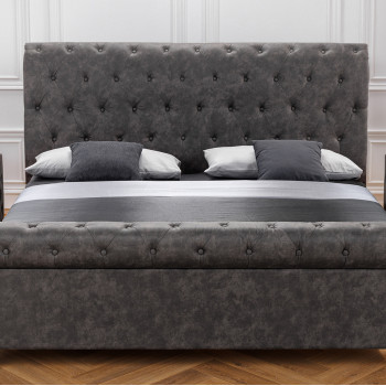 Posteľ 40605 160x200cm Kensington Microfaser Tmavošedá Posteľ 40605 160x200cm Kensington Microfaser Tmavošedá