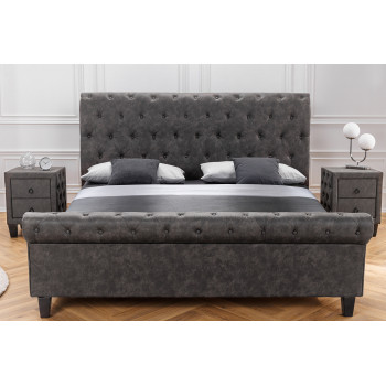 Posteľ 40605 160x200cm Kensington Microfaser Tmavošedá