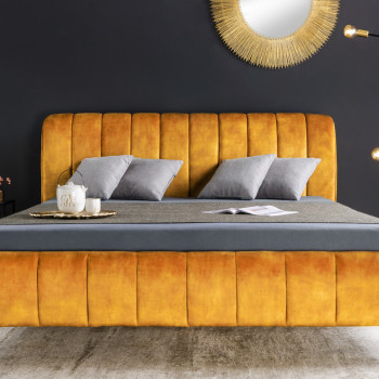 Posteľ 41440 180x200cm Amsterdam Zamat Žltá