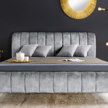 Posteľ 41441 180x200cm Amsterdam Zamat Šedá