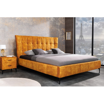 Posteľ 41667 180x200cm Boutique Zamat Žltá