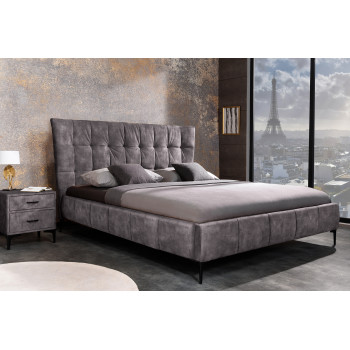 Posteľ 41669 160x200cm Boutique Zamat Tmavošedá