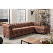 Rohová sedacia súprava 40610 Chesterfield Pravá - Antik hnedá Rohová sedacia súprava 40610 Chesterfield Pravá - Antik hnedá