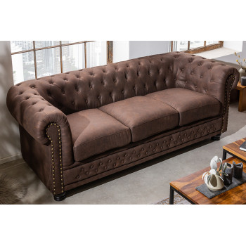Sedacia súprava 40652 Chesterfield 3-sedenie Vintage Hnedá  Sedacia súprava 40652 Chesterfield 3-sedenie Vintage Hnedá