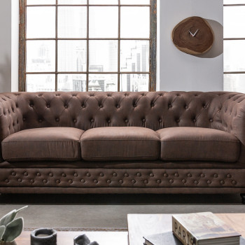 Sedacia súprava 40652 Chesterfield 3-sedenie Vintage Hnedá  Sedacia súprava 40652 Chesterfield 3-sedenie Vintage Hnedá