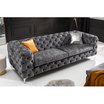 Sedacia súprava 41134 240cm Modern Barock - Zamat Šedá