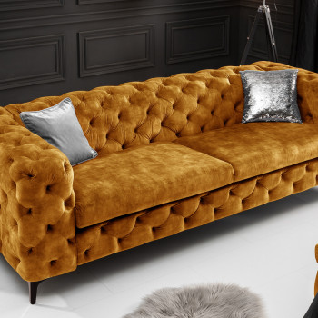 Sedacia súprava 41298 235cm Modern Barock Zamat Žltá