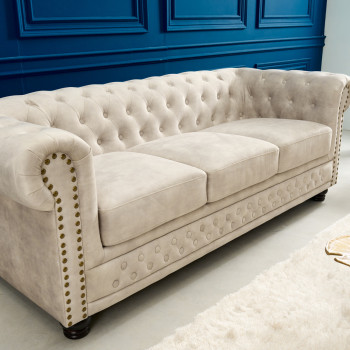 Sedacia súprava 42310 Chesterfield 3-sedenie Zamat Champagner Sedacia súprava 42310 Chesterfield 3-sedenie Zamat Champagner