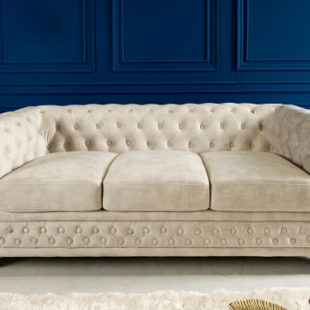 Sedacia súprava 42310 Chesterfield 3-sedenie Zamat Champagner Sedacia súprava 42310 Chesterfield 3-sedenie Zamat Champagner