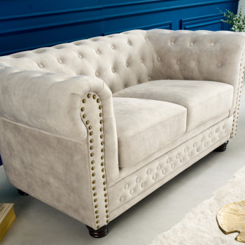 Sedacia súprava 42311 Chesterfield 2-sedenie Zamat Champagner Sedacia súprava 42311 Chesterfield 2-sedenie Zamat Champagner