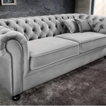 Sedacia súprava 43115 Windsor 3-sedenie Zamat Šedá Sedacia súprava 43115 Windsor 3-sedenie Zamat Šedá