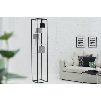 Stojaca lampa 38685 Levels 180cm Čierna, Šedá, Biela