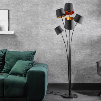 Stojaca lampa 40038 Levels 178cm Čierna - Zlatá Stojaca lampa 40038 Levels 178cm Čierna - Zlatá