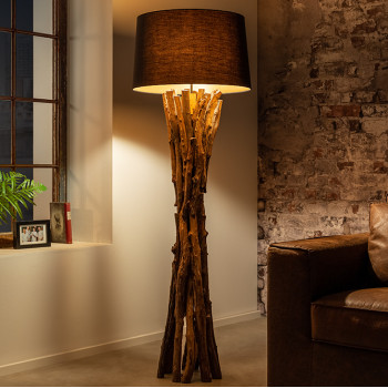 Stojaca lampa 41386 Harmony 150cm Čierna Drevo Teak Stojaca lampa 41386 Harmony 150cm Čierna Drevo Teak
