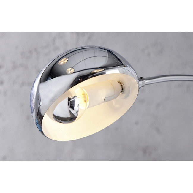 Stojaca lampa 7365 Lesklý chróm/Biela