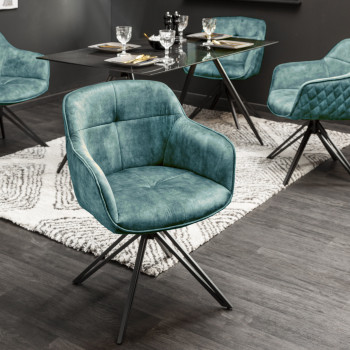 Stolička 40999 Zamat Petrol - otočná - PRODUKT JE SKLADOM U NÁS - 4Ks