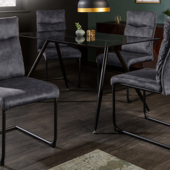 Stolička 41168 Comfort Zamat Šedá