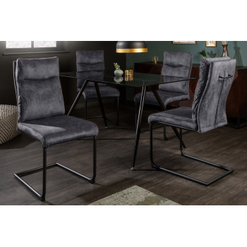 Stolička 41168 Comfort Zamat Šedá Stolička 41168 Comfort Zamat Šedá