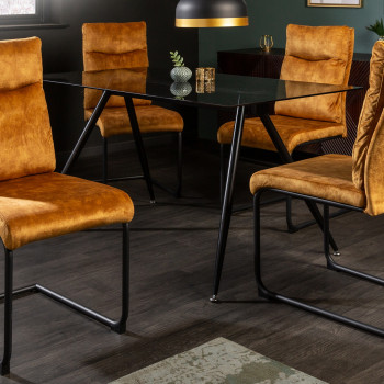 Stolička 41169 Comfort Zamat Žltá Stolička 41169 Comfort Zamat Žltá