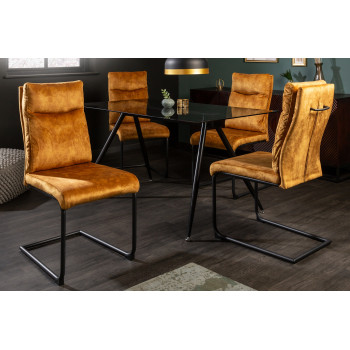 Stolička 41169 Comfort Zamat Žltá Stolička 41169 Comfort Zamat Žltá