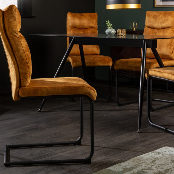 Stolička 41169 Comfort Zamat Žltá Stolička 41169 Comfort Zamat Žltá