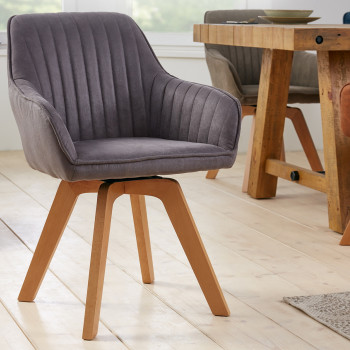 Stolička 41315 Livorno Mikrofaser Vintage Šedá