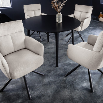 Stolička 42674 George Bouclé látka Béžová