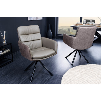 Stolička 43635 George Kožená Taupe Stolička 43635 George Kožená Taupe