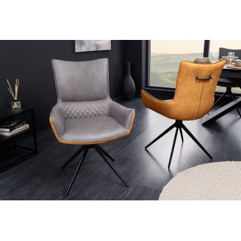 Stolička 43718 Alpine Mikrofaser Šedá + Hnedá