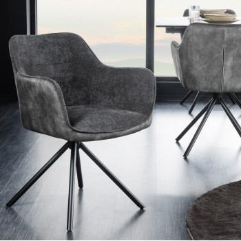 Stolička 44155 Verona látka Tmavošedá + Zamat