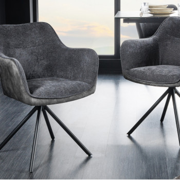 Stolička 44155 Verona látka Tmavošedá + Zamat Stolička 44155 Verona látka Tmavošedá + Zamat