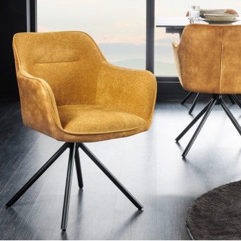 Stolička 44157 Verona látka Svetlo Žltá + Zamat Stolička 44157 Verona látka Svetlo Žltá + Zamat