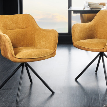 Stolička 44157 Verona látka Svetlo Žltá + Zamat Stolička 44157 Verona látka Svetlo Žltá + Zamat