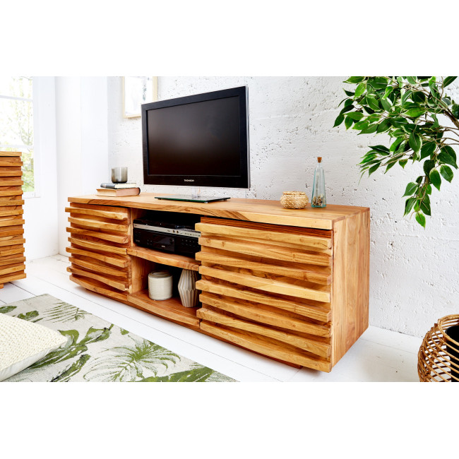 TV-skrinka 39737 150cm Relief Drevo Acacia - PRODUKT JE SKLADOM - 1Ks