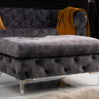 Taburetka 41135 Modern Barock Zamat Šedá Taburetka 41135 Modern Barock Zamat Šedá