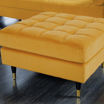 Taburetka 41302 Cozy Zamat Žltá Taburetka 41302 Cozy Zamat Žltá