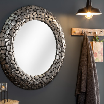 Zrkadlo 38724 Ø82cm Mosaic silver-aluminium - PRODUKT JE SKLADOM